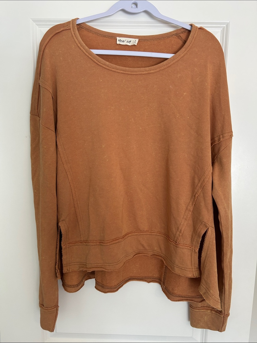 New In Washed Rust Crewneck Sweatshirt-Boutique